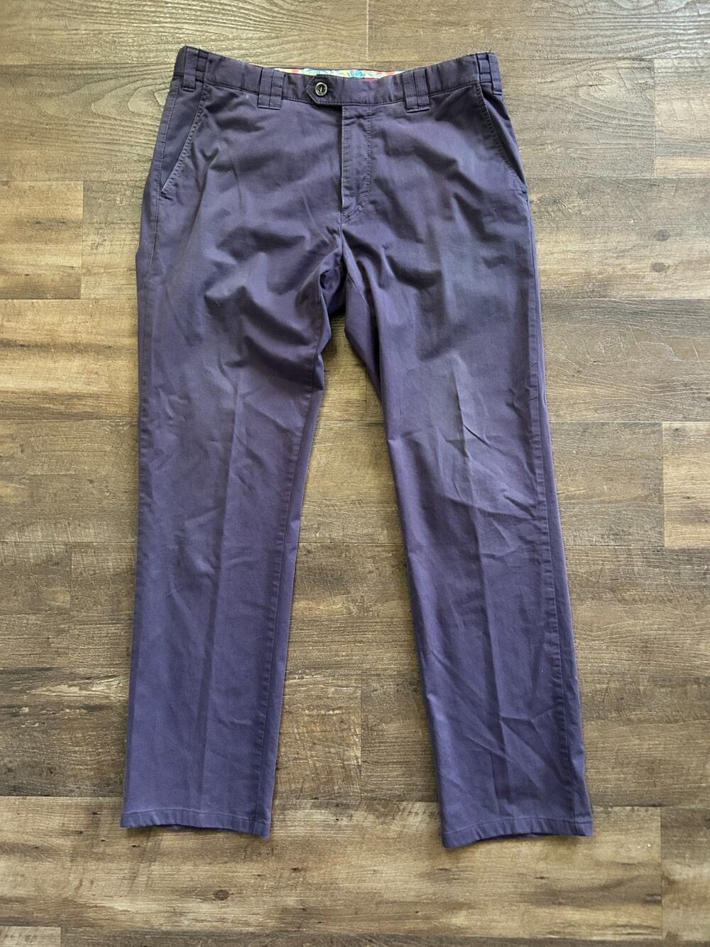 Meyer Oslo Purple Chino Pants Men's Size 36 x 31 inches